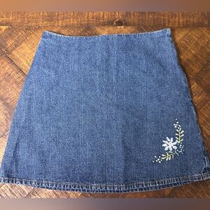 4 Gymboree Embroidered Denim Skirt